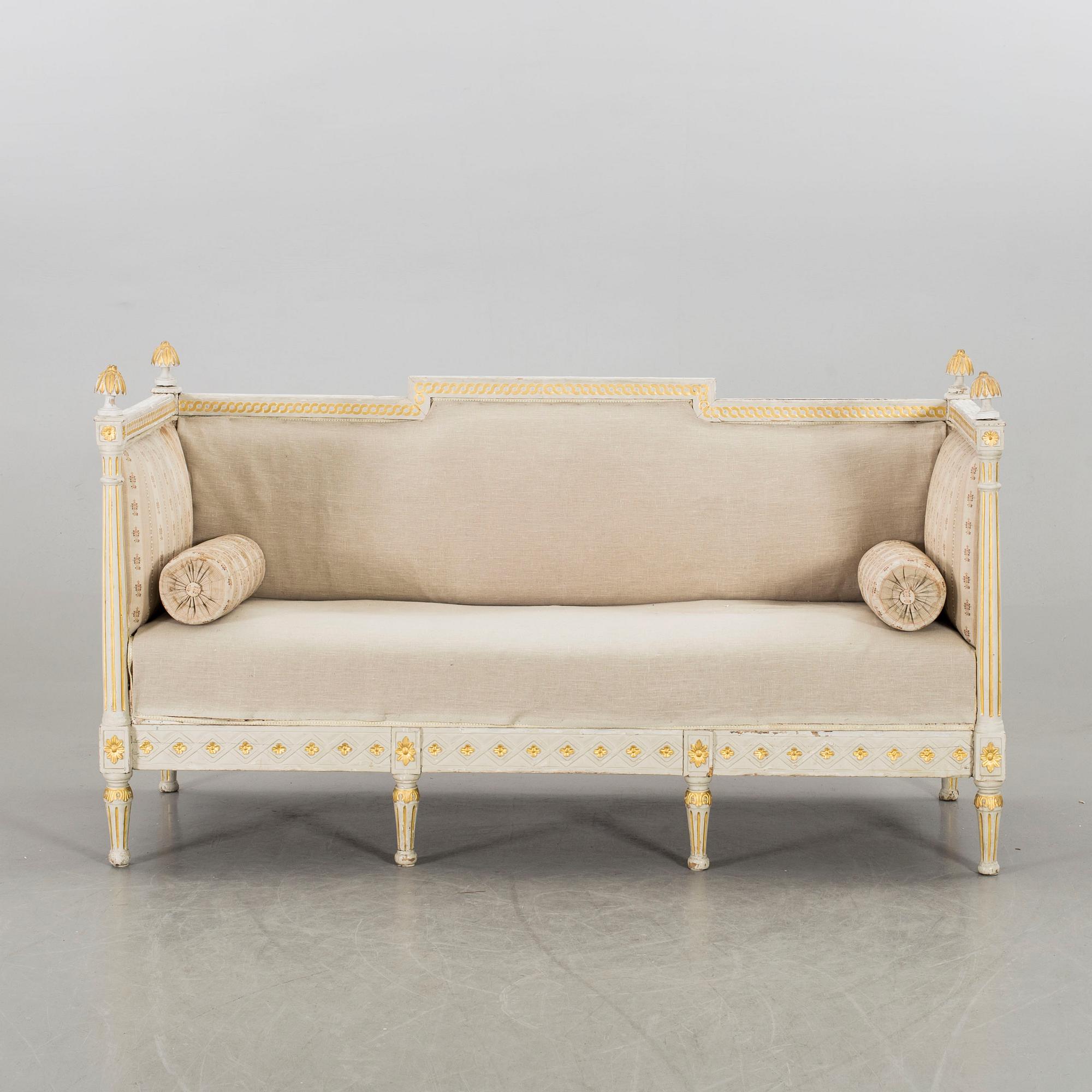 A late Gustavian sofa beginning of the 19th century.