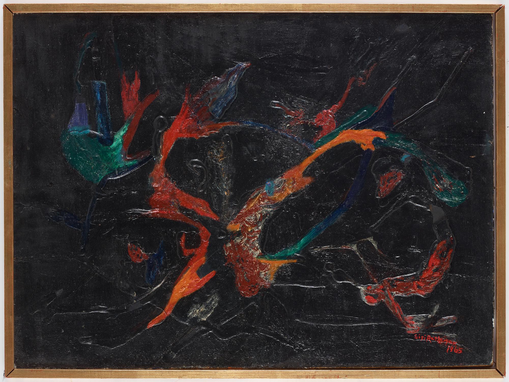 Siri Rathsman, oil on canvas, signed Siri Rathsman and dated 1965.