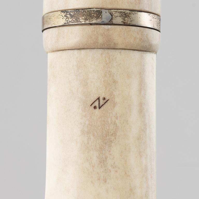 A reindeer horn knife.