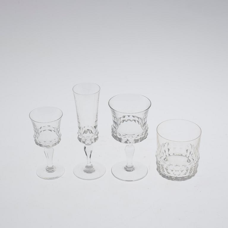 INGEBORG LUNDIN, glasservis, 23 delar, glas, "Silvia", Orrefors.