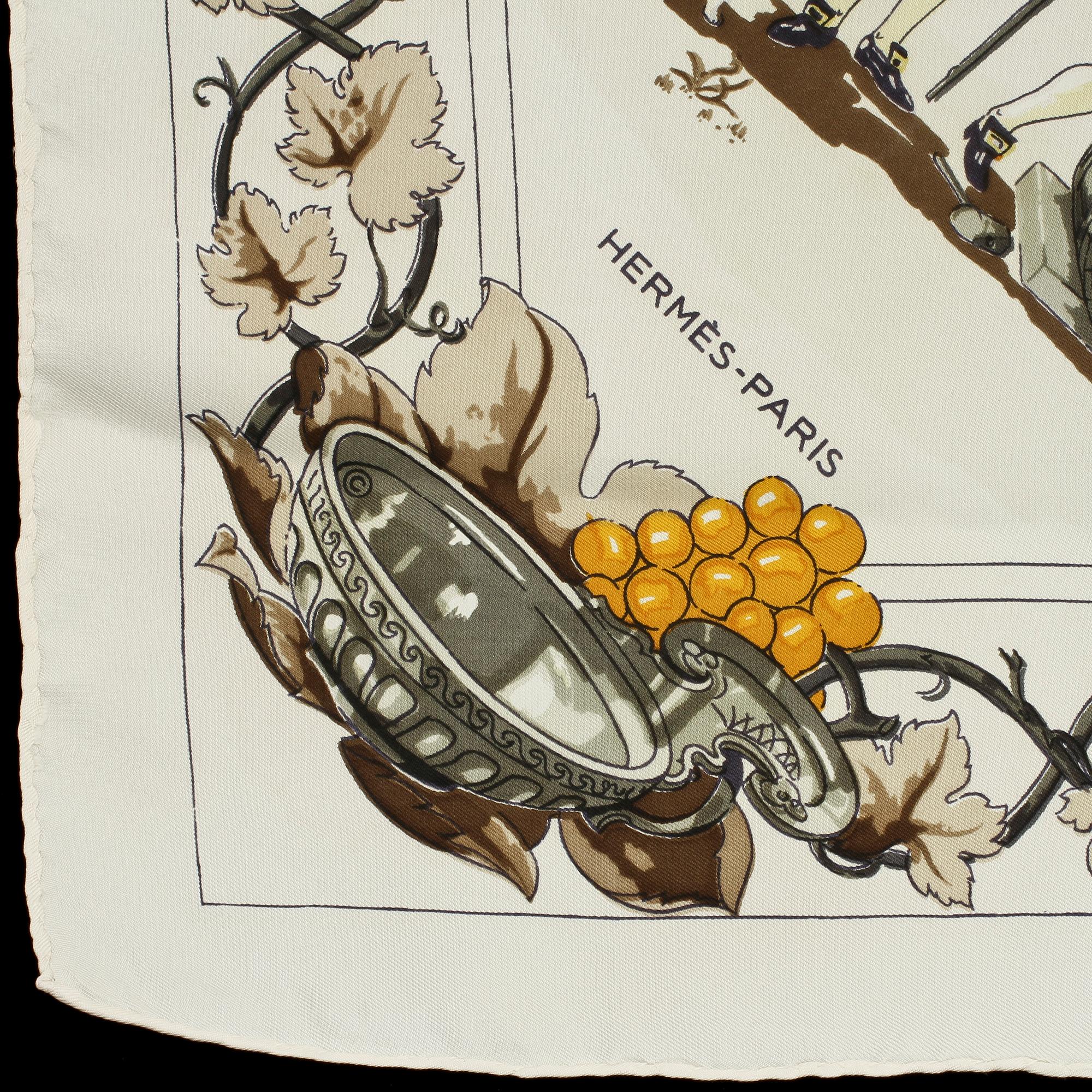SCARF, siden, "Vendanges", design Caty Latham-Audibert, Hermès, Paris.