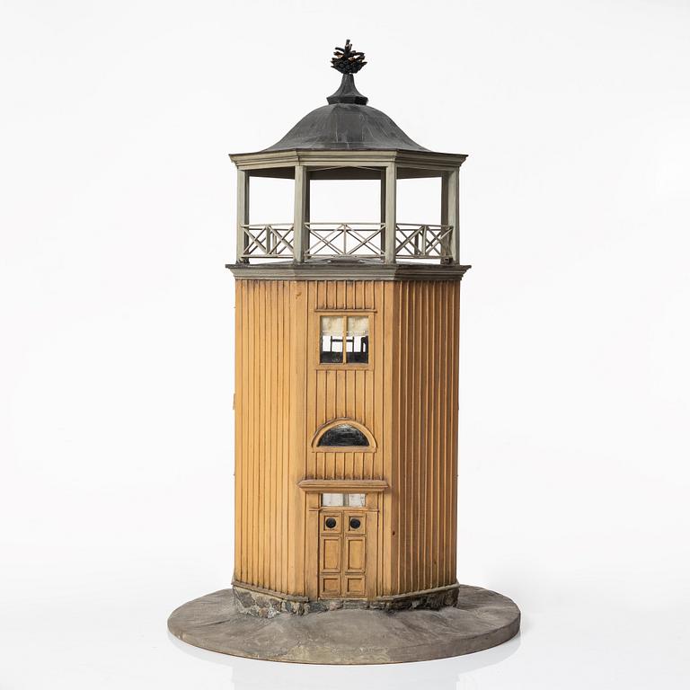 Göran Josephzohn, house model, depicting Wittrock's tower, Djurgården, Stockholm.