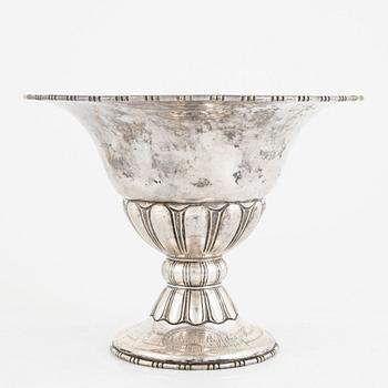 A silver bowl, control mark Oskar Lindroos, Helsingfors 1924 and also marked 830S.