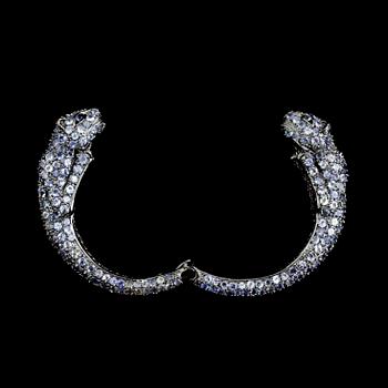 ARMBAND, sterlingsilver, tanzaniter totalt ca 50.00 ct.