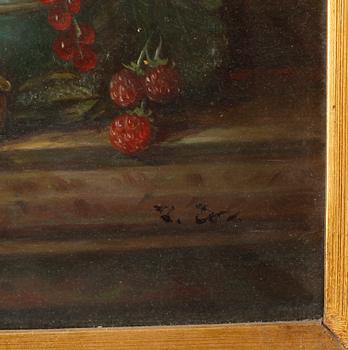 OKÄND KONSTNÄR, olja på pannå, otydligt signerad, 1900-talets andra hälft.