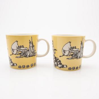 Moomin mugs, a pair, porcelain, Arabia, Finland 1990-1993.
