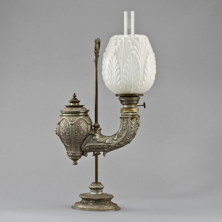 FOTOGENLAMPA, vitmetall, 1800/1900-tal.