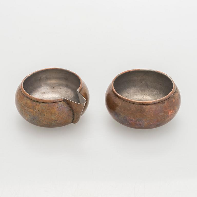 Maija Heikinheimo, sockerskål och gräddsnäcka, tillverkare Valaistustyö för Artek 1900-talets mitt.