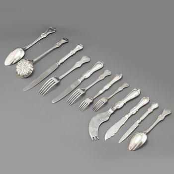 BESTICK, 134 delar, nysilver, "Olga", G. Sandberg, 1900-tal.