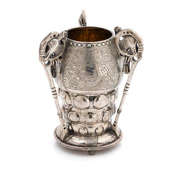 Vase, silver, Art Nouveau, C.G. Hallberg, Stockholm, 1912.