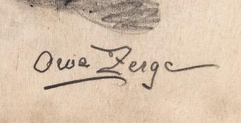 Owe Zerge, teckningar 2 st signerade.