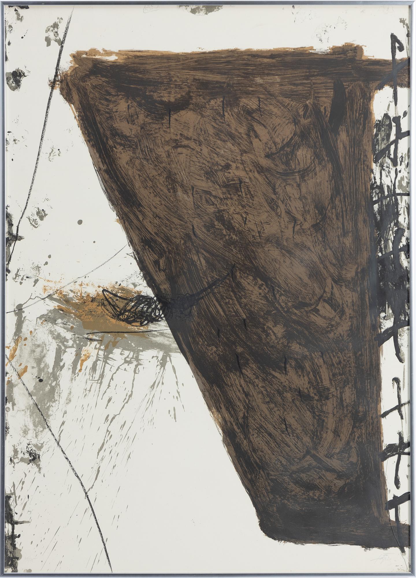 Antoni Tàpies, "Marron diagonale".
