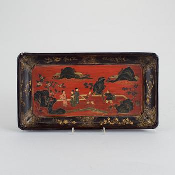 TRAY, lacquerware, Qing dynasty, 19th century.