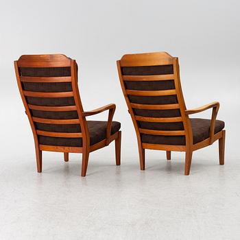Carl Malmsten, armchairs, a pair, model "Stugan", Swedish Pine, Karl Andersson & Söner, Huskvarna 1950s.