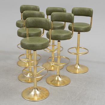 A set of six bar stools by Johanson Design, Markaryd.