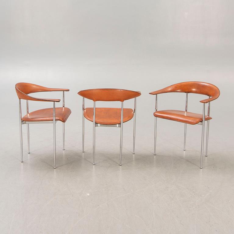 A set of five Giancarlo Vegni & Gianfranco Gualtierotti, armchairs for Fasem in the latter part of the 20th century.