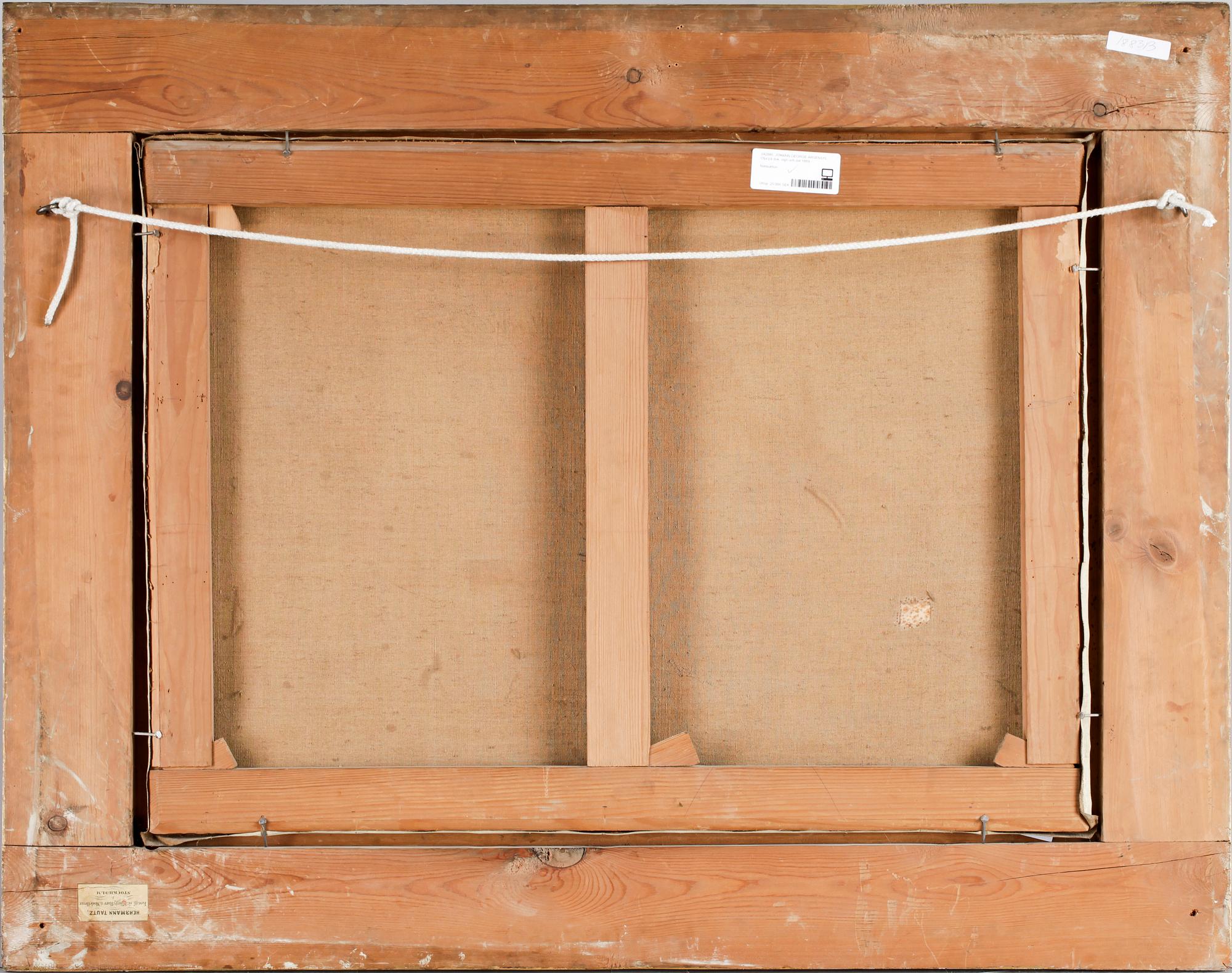 JOHANN GEORGE ARSENIUS, Olja på duk, sign och dat 1869.