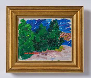 Inge Schiöler, Trees by the shore.