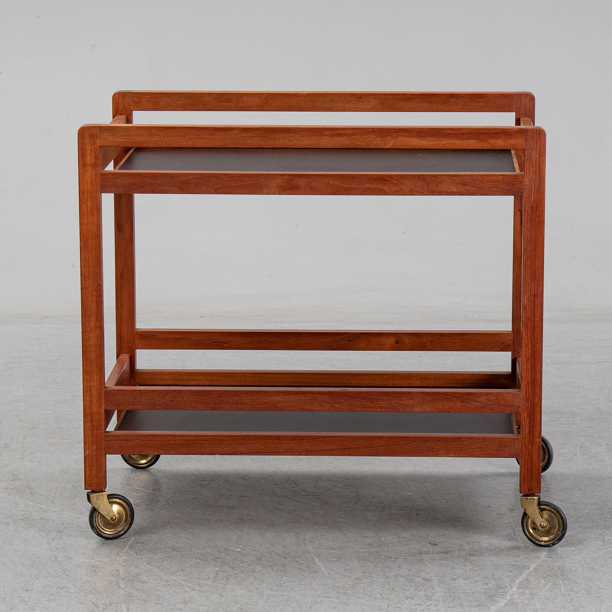BØRGE MOGENSEN, a model 5370 teak serving trolley.