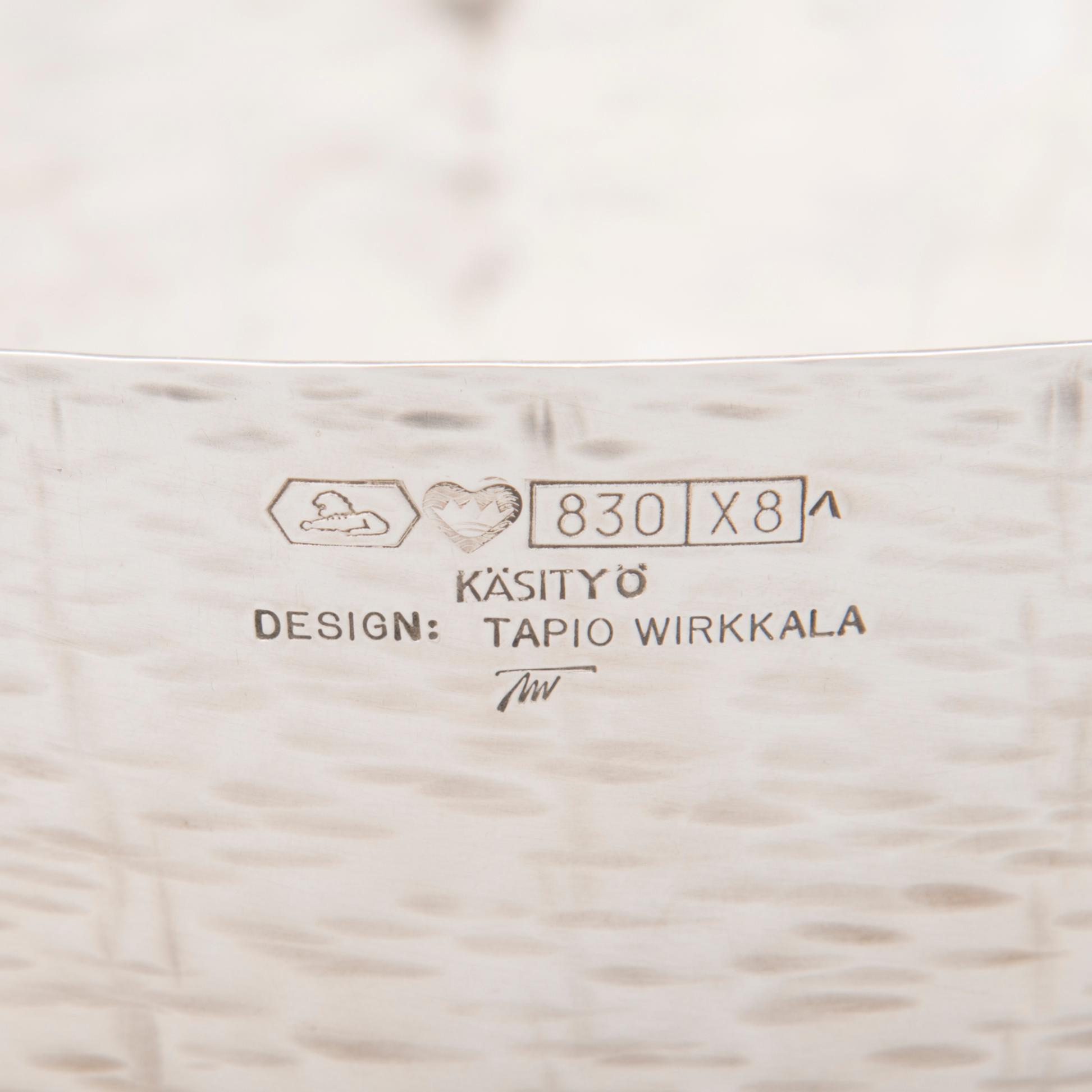 TAPIO WIRKKALA, skålar, 2 st, silver,  stämplade TW, Kultakeskus, Tavastehus 1991/1999.
