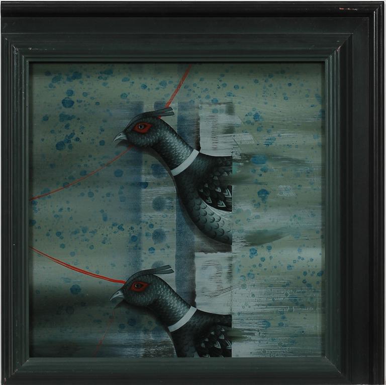 OKÄND KONSTNÄR, triptyk, blandteknik, sign Beck.