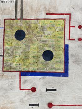 CAROUSCHKA STREIJFFERT, blandteknik och collage på kartong, signerad och daterad 98.