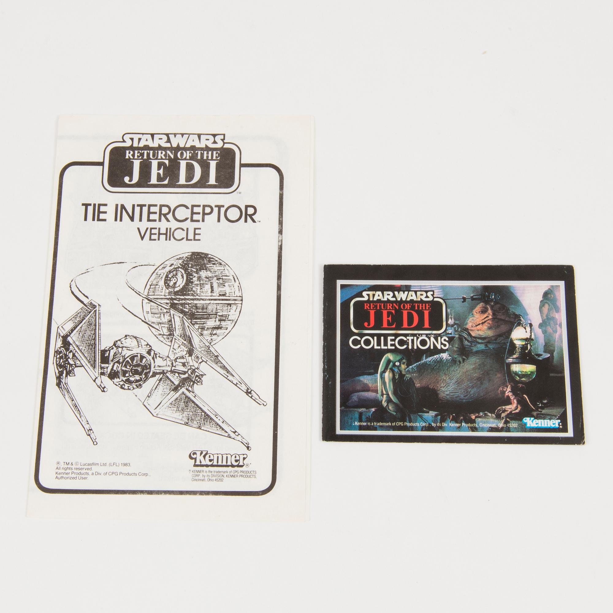 STAR WARS, "Rancor Monster" och "Tie Interceptor", Kenner 1980-tal.