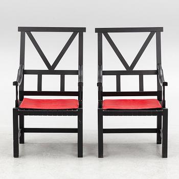 John Kandell, armchairs, a pair, "Victory", Källemo, after 1990.