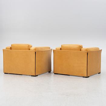 Mario Bellini, a pair of lounge chairs, Cassina, Italy.