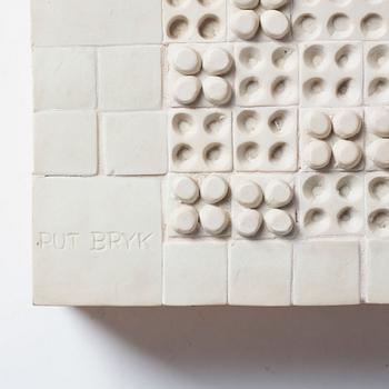 Rut Bryk, a stoneware wall relief, Arabia, Finland 1970's.