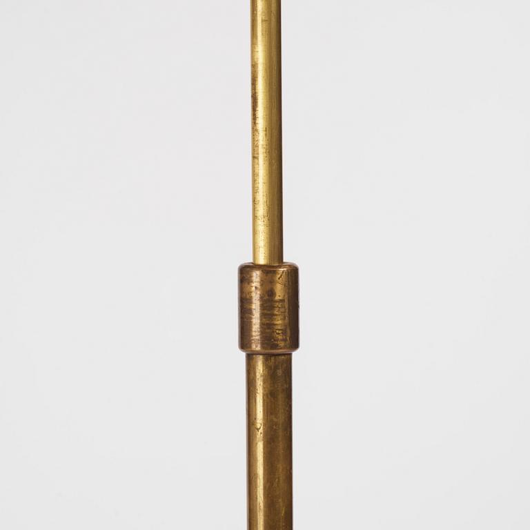 Erik Tidstrand and/ or Bertil Brisborg a brass 'model 30085' floor lamp, Nordiska Kompaniet, 1940s.