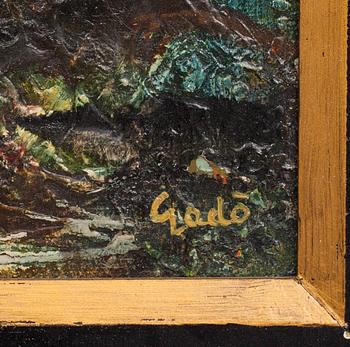 BERTIL GADÖ, olja på pannå, signerad.