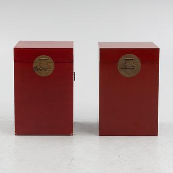 Two Chinese similar nightstands/boxes, 20th century.