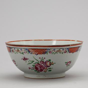 SKÅL samt FAT, porslin, Kina, Qing dynastin, Qianlong (1736-95).