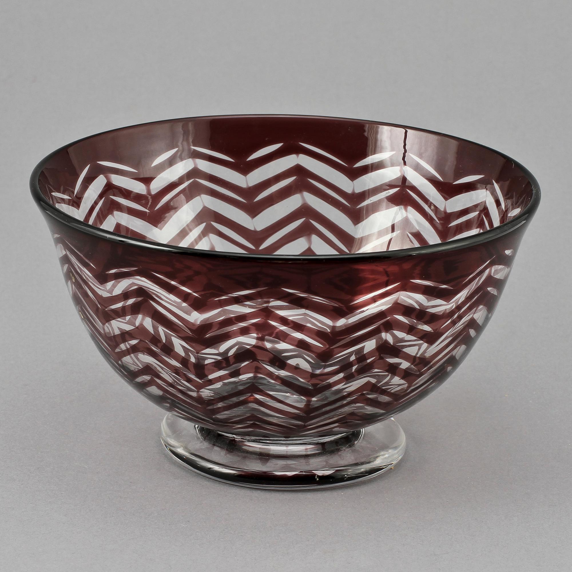 SKÅL, glas, Edvald Hald, Orrefors.