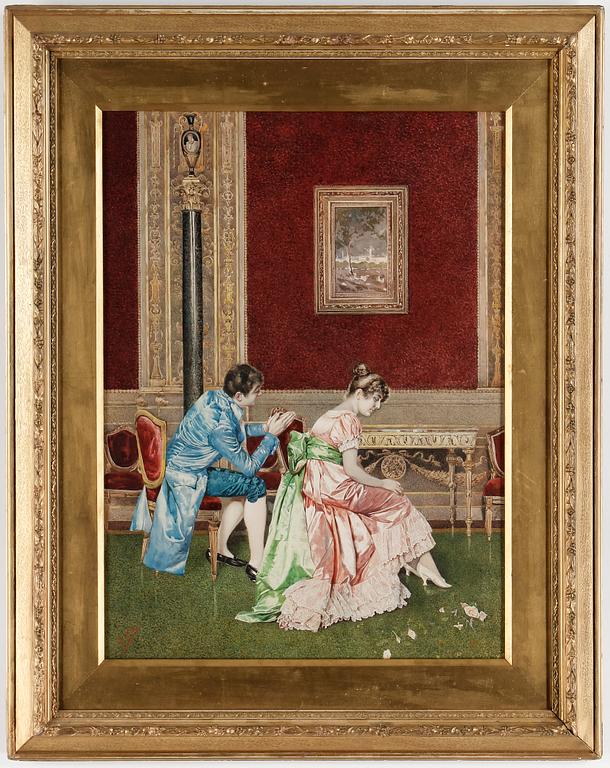 GIOVANNI BATTISTA FILOSA, akvarell, signerad.