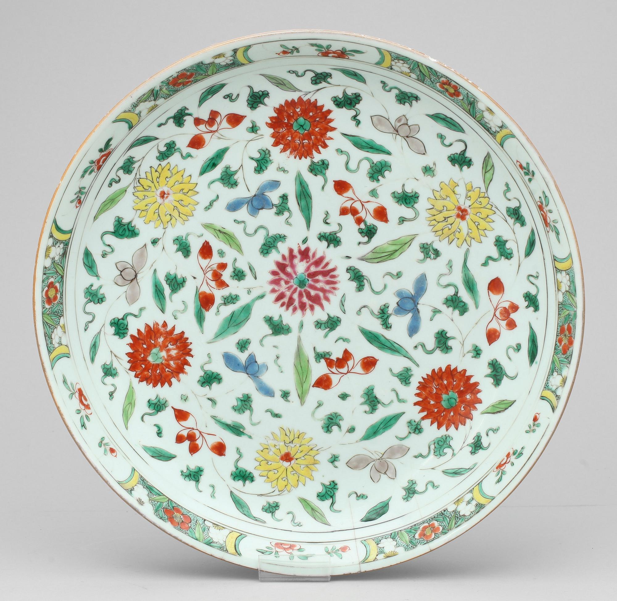 FAT, porslin, Kina, Qing dynastin, sannolikt Kangxi (1662-1722).