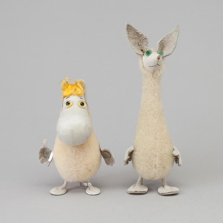 Two 1950-60s Moomin characters by Atelier Fauni, Finland.