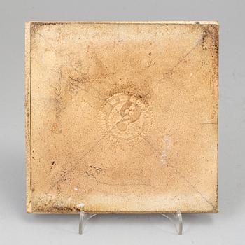 WILLIAM DE MORGAN, a Victorian ceramic tile from Sand's End Pottery, late 19th Century.