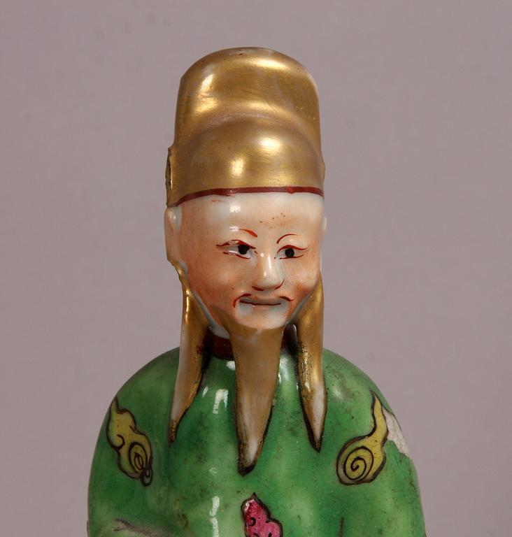 FIGURIN, porslin. Qing, 1800-talets andra hälft.
