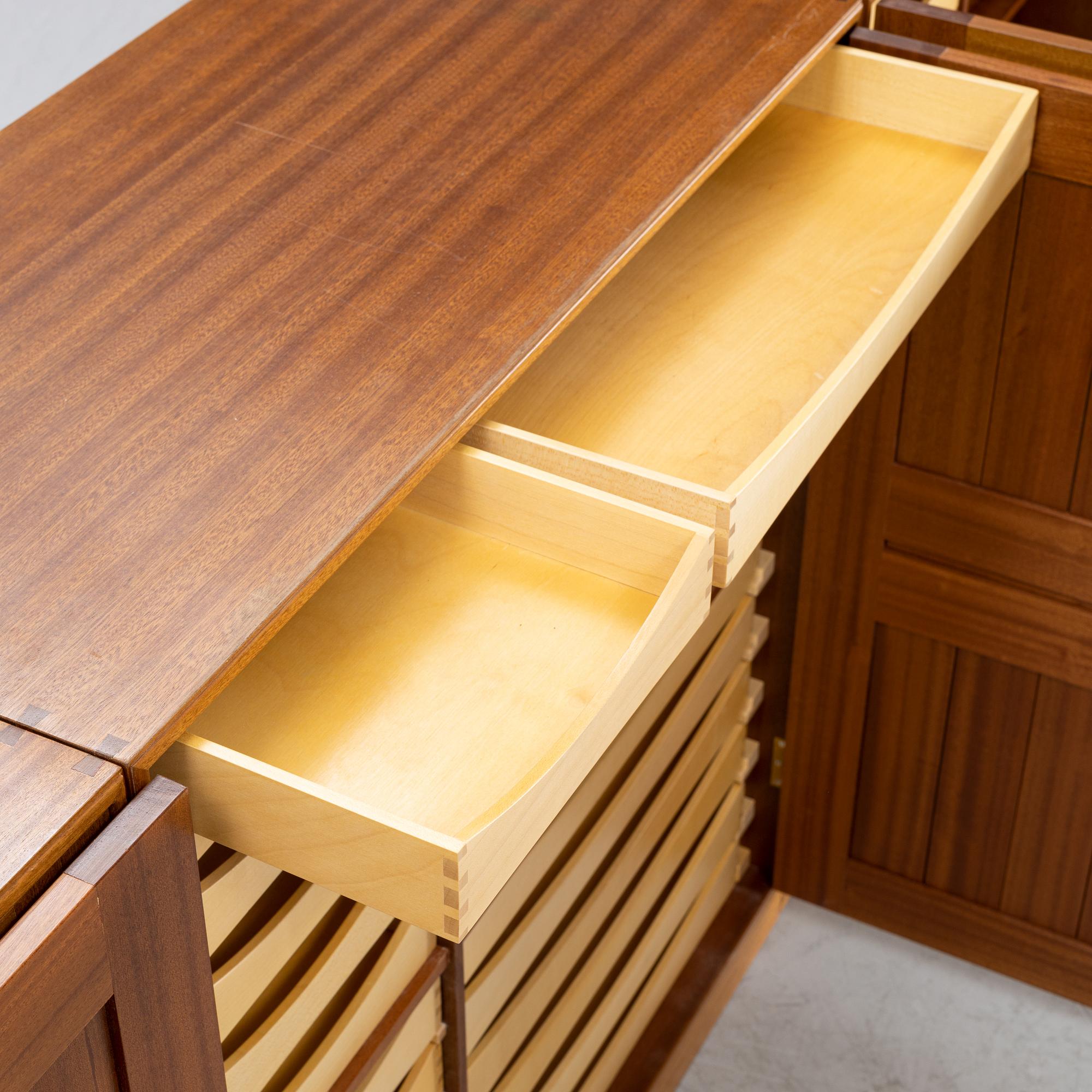 Mogens Koch, five 'Byggereolen' cabinets, Rud Rasmussens Snedkerier, Denmark, second half of the 20th century.