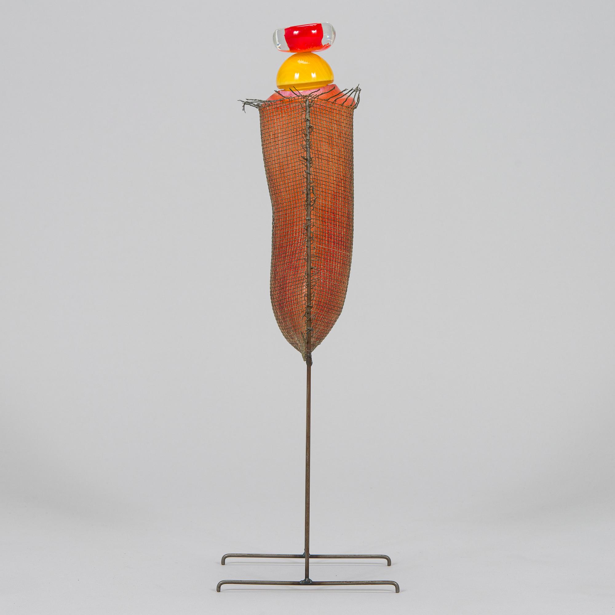 Markku Salo,  a glass sculpture, signed Markku Salo Nuutajärvi Notsjö 1991.