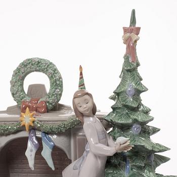 Francisco Polope, figurin, "A family christmas", Lladró, Spanien.