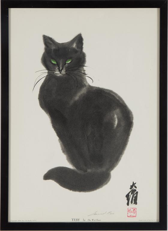 DA WEI (David) KWO (1919-2003), print, signed. Printed by Triton press inc, New york 1958.