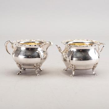 KAFFESERVIS, 3 delar, silver, K Andersson, 1936.
