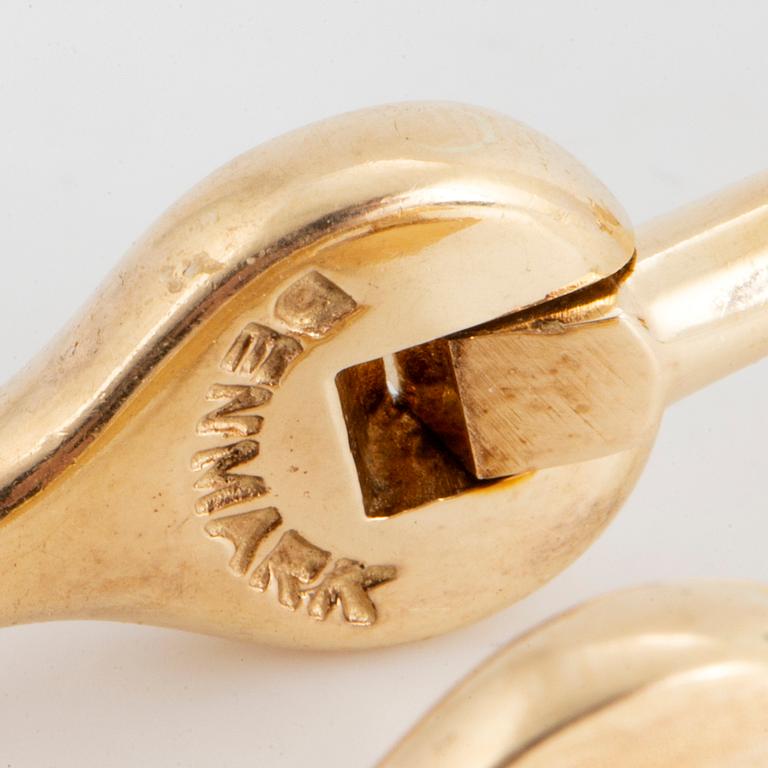 OLE LYNGGAARD, manschettknappar, 14K guld.