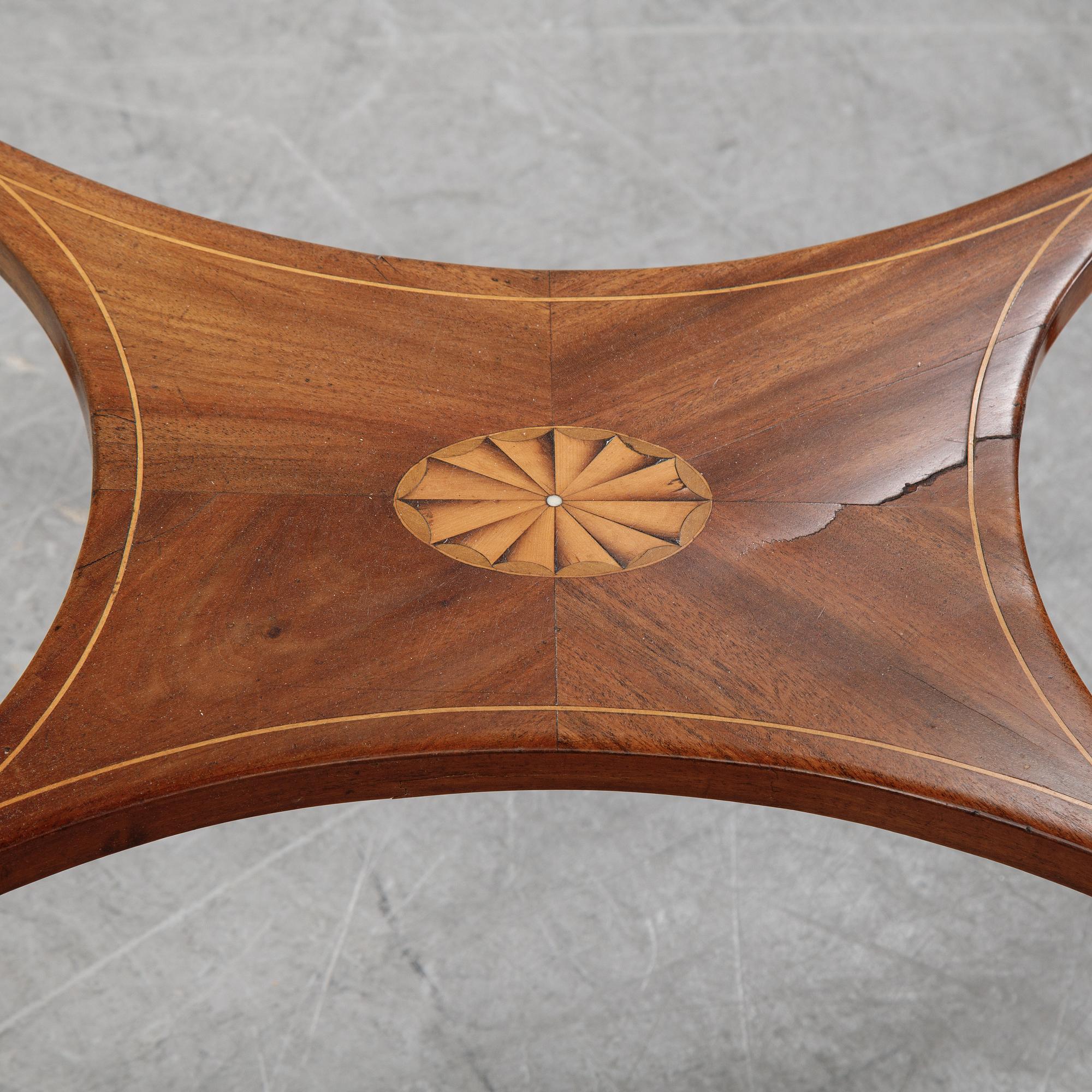 A composite sewing table, Gustavian style, 19th and 20th Century.