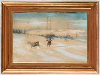 Johan Tirén, Skidåkande same.