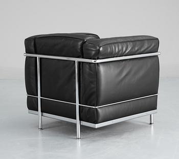 LE CORBUSIER, fåtöljer, ett par, "LC 2", Cassina, Italien.