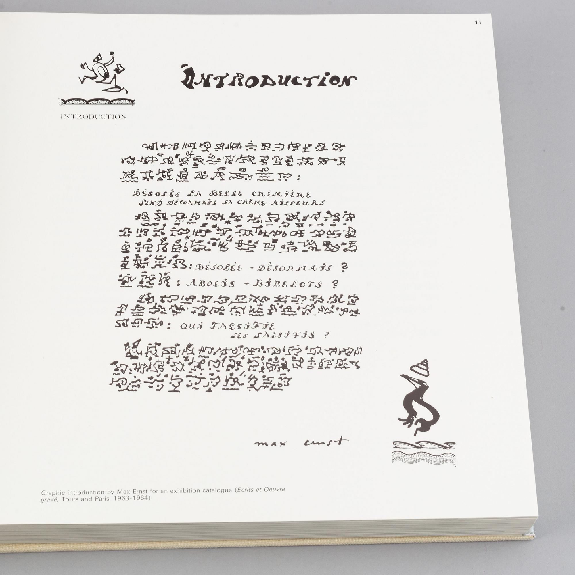 BOOK, "Max Ernst", av Edward Quinn, utgiven av Thames and Hudson, 1977.